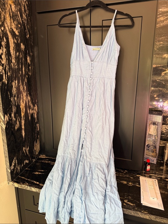 Abercrombie & Fitch Dresses & Skirts - Abercrombie & Fitch Light Blue Button-Front Maxi Dress
